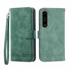 For Sony Xperia 1 IV Dierfeng Dream Line TPU + PU Leather Phone Case(Green) - 1