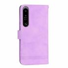 For Sony Xperia 1 IV Dierfeng Dream Line TPU + PU Leather Phone Case(Purple) - 3