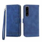 For Sony Xperia 1 IV Dierfeng Dream Line TPU + PU Leather Phone Case(Blue) - 1
