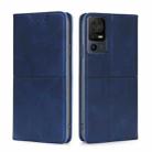 For TCL 40 SE Cow Texture Magnetic Horizontal Flip Leather Phone Case(Blue) - 1