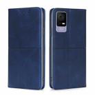 For TCL 405 / 406 / 408 Cow Texture Magnetic Horizontal Flip Leather Phone Case(Blue) - 1