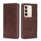 For vivo S16 / S16 Pro Cow Texture Magnetic Horizontal Flip Leather Phone Case(Dark Brown) - 1