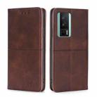 For Xiaomi Redmi K60 / K60 Pro Cow Texture Magnetic Horizontal Flip Leather Phone Case(Dark Brown) - 1