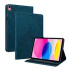 For iPad 10th Gen 10.9 2022 Butterfly Flower Embossed Leather Tablet Case(Blue) - 1