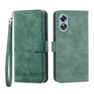 For OPPO A17 Dierfeng Dream Line TPU + PU Leather Phone Case(Green) - 1