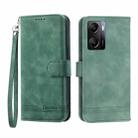For OPPO A57 4G Dierfeng Dream Line TPU + PU Leather Phone Case(Green) - 1
