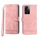 For OPPO A57 4G Dierfeng Dream Line TPU + PU Leather Phone Case(Pink) - 1