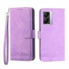 For OPPO A57 5G Dierfeng Dream Line TPU + PU Leather Phone Case(Purple) - 1