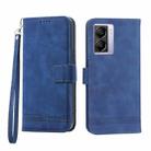 For OPPO A57 5G Dierfeng Dream Line TPU + PU Leather Phone Case(Blue) - 1