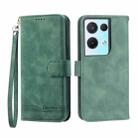 For OPPO Reno8 Pro Dierfeng Dream Line TPU + PU Leather Phone Case(Green) - 1