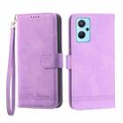 For Realme 9i Dierfeng Dream Line TPU + PU Leather Phone Case(Purple) - 1