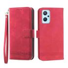 For Realme 9i Dierfeng Dream Line TPU + PU Leather Phone Case(Red) - 1