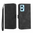 For Realme 9i Dierfeng Dream Line TPU + PU Leather Phone Case(Black) - 1