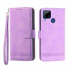 For Realme C12 / C15 / C25 Dierfeng Dream Line TPU + PU Leather Phone Case(Purple) - 1