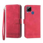 For Realme C12 / C15 / C25 Dierfeng Dream Line TPU + PU Leather Phone Case(Red) - 1