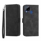 For Realme C12 / C15 / C25 Dierfeng Dream Line TPU + PU Leather Phone Case(Black) - 1