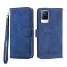 For vivo V21 5G Dierfeng Dream Line TPU + PU Leather Phone Case(Blue) - 1