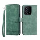 For vivo Y35 2022 Dierfeng Dream Line TPU + PU Leather Phone Case(Green) - 1
