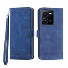 For vivo Y35 2022 Dierfeng Dream Line TPU + PU Leather Phone Case(Blue) - 1