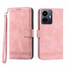 For vivo Y77 5G Dierfeng Dream Line TPU + PU Leather Phone Case(Pink) - 1