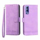 For vivo Y72 Dierfeng Dream Line TPU + PU Leather Phone Case(Purple) - 1