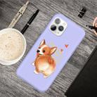 For iPhone 11 Pro Cartoon Animal Pattern Shockproof TPU Protective Case(Purple Corgi) - 1