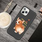 For iPhone 11 Pro Cartoon Animal Pattern Shockproof TPU Protective Case(Black Corgi) - 1