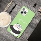 For iPhone 11 Pro Cartoon Animal Pattern Shockproof TPU Protective Case(Green Panda) - 1