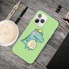 For iPhone 11 Pro Cartoon Animal Pattern Shockproof TPU Protective Case(Green Crocodile Bird) - 1