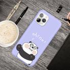 For iPhone 11 Pro Cartoon Animal Pattern Shockproof TPU Protective Case(Purple Panda) - 1