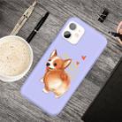 For iPhone 11 Cartoon Animal Pattern Shockproof TPU Protective Case(Purple Corgi) - 1