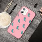 For iPhone 11 Cartoon Animal Pattern Shockproof TPU Protective Case(Pink Dinosaurs) - 1