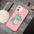 For iPhone 11 Cartoon Animal Pattern Shockproof TPU Protective Case(Pink Crocodile Bird) - 1