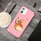 For iPhone 11 Cartoon Animal Pattern Shockproof TPU Protective Case(Pink Corgi) - 1