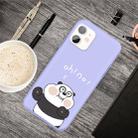 For iPhone 11 Cartoon Animal Pattern Shockproof TPU Protective Case(Purple Panda) - 1