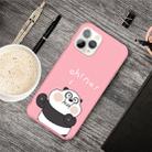 For iPhone 11 Pro Max Cartoon Animal Pattern Shockproof TPU Protective Case(Pink Panda) - 1