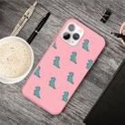 For iPhone 11 Pro Max Cartoon Animal Pattern Shockproof TPU Protective Case(Pink Dinosaurs) - 1