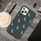 For iPhone 11 Pro Max Cartoon Animal Pattern Shockproof TPU Protective Case(Black Dinosaurs) - 1