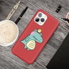 For iPhone 11 Pro Max Cartoon Animal Pattern Shockproof TPU Protective Case(Red Crocodile Bird) - 1