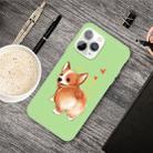 For iPhone 11 Pro Max Cartoon Animal Pattern Shockproof TPU Protective Case(Green Corgi) - 1