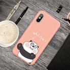 For iPhone XS / X Cartoon Animal Pattern Shockproof TPU Protective Case(Orange Panda) - 1