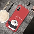 For iPhone XS / X Cartoon Animal Pattern Shockproof TPU Protective Case(Red Panda) - 1