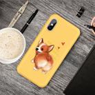 For iPhone XS / X Cartoon Animal Pattern Shockproof TPU Protective Case(Yellow Corgi) - 1