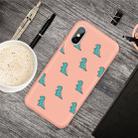 For iPhone XS Max Cartoon Animal Pattern Shockproof TPU Protective Case(Orange Dinosaurs) - 1