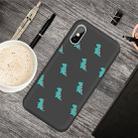 For iPhone XS Max Cartoon Animal Pattern Shockproof TPU Protective Case(Black Dinosaurs) - 1