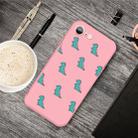 For iPhone SE 2022 / SE 2020 /  8 / 7 Cartoon Animal Pattern Shockproof TPU Protective Case(Pink Dinosaurs) - 1