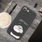 For iPhone SE 2022 / SE 2020 /  8 / 7 Cartoon Animal Pattern Shockproof TPU Protective Case(Black Panda) - 1