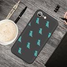 For iPhone SE 2022 / SE 2020 /  8 / 7 Cartoon Animal Pattern Shockproof TPU Protective Case(Black Dinosaurs) - 1
