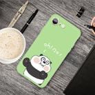 For iPhone SE 2022 / SE 2020 /  8 / 7 Cartoon Animal Pattern Shockproof TPU Protective Case(Green Panda) - 1