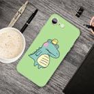 For iPhone SE 2022 / SE 2020 /  8 / 7 Cartoon Animal Pattern Shockproof TPU Protective Case(Green Crocodile Bird) - 1